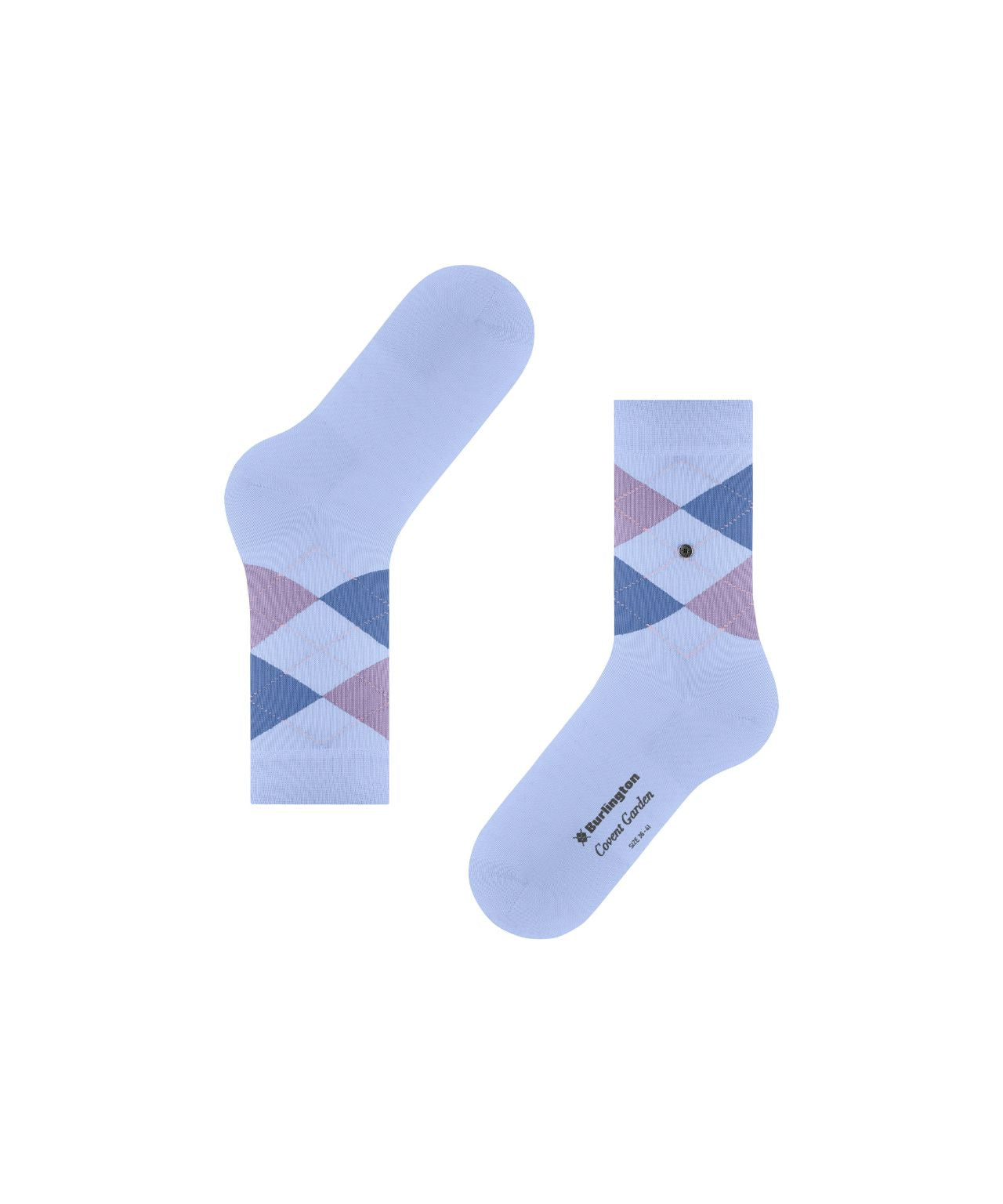 Covent Garden Sok | Sky/Plum/Blue diamond check