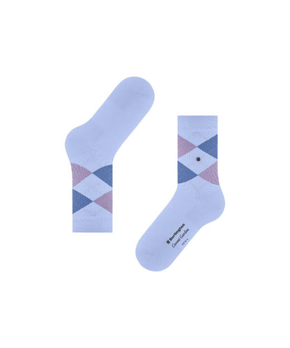 Covent Garden Sok | Sky/Plum/Blue diamond check