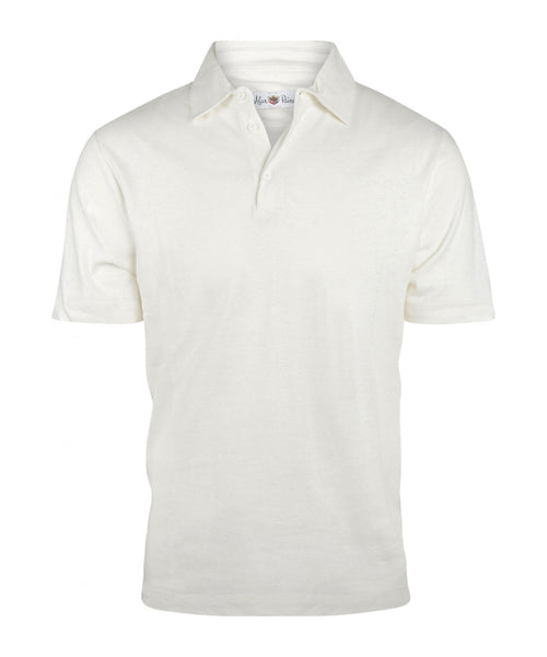 Polo cotton and linen | White