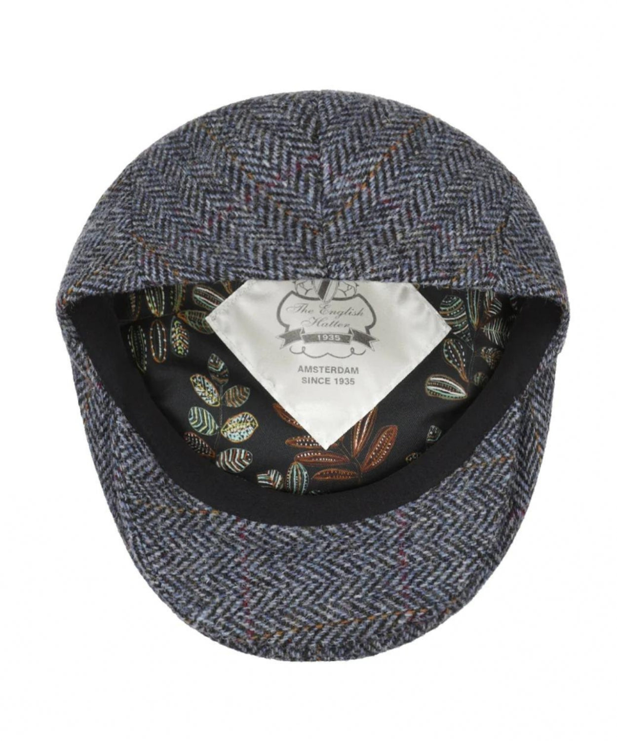 Klassieke Cap | Blauw Ruit Herringbone