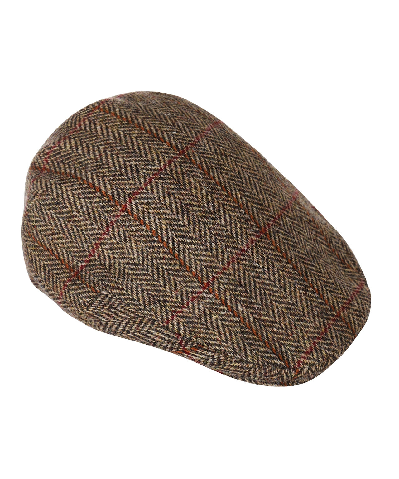 Klassieke Cap | Bruin Herringbone Overcheck