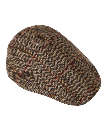 Klassieke Cap | Bruin Herringbone Overcheck