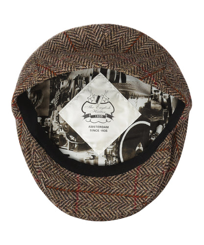 Klassieke Cap | Bruin Herringbone Overcheck