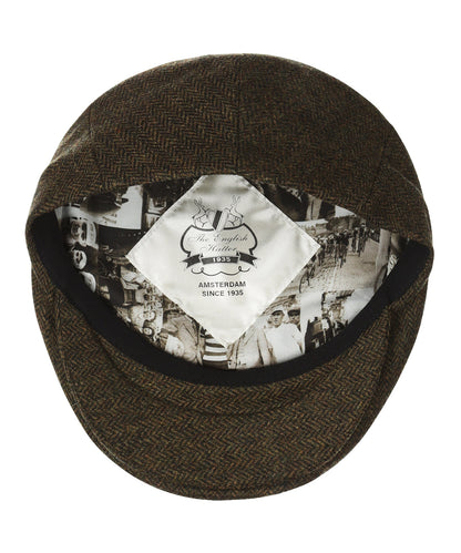 Klassieke Cap | Donker Bruin Herringbone