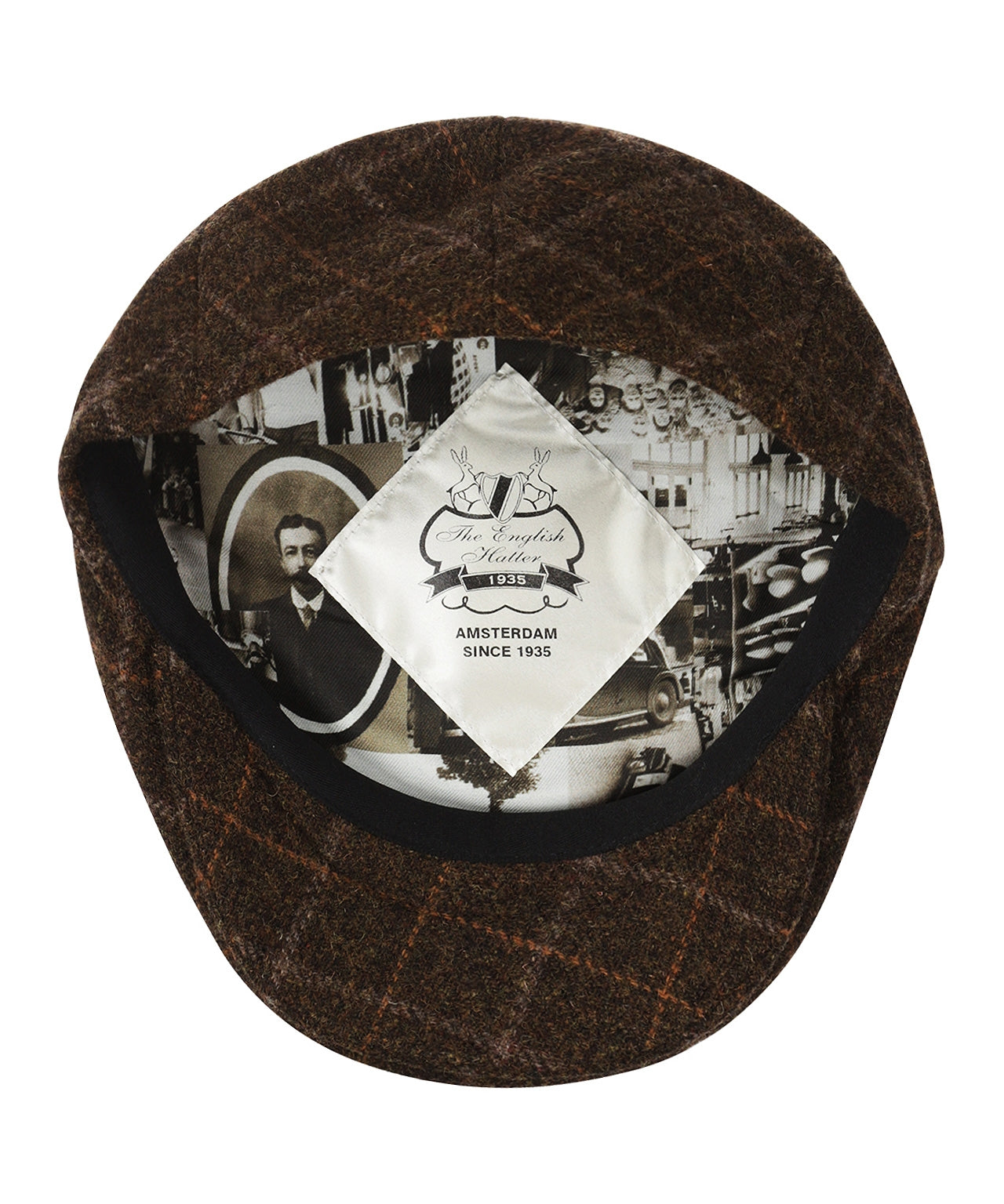 Klassieke Cap | Donker Bruin Brushed Ruit
