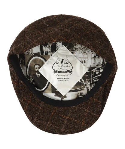 Klassieke Cap | Donker Bruin Brushed Ruit