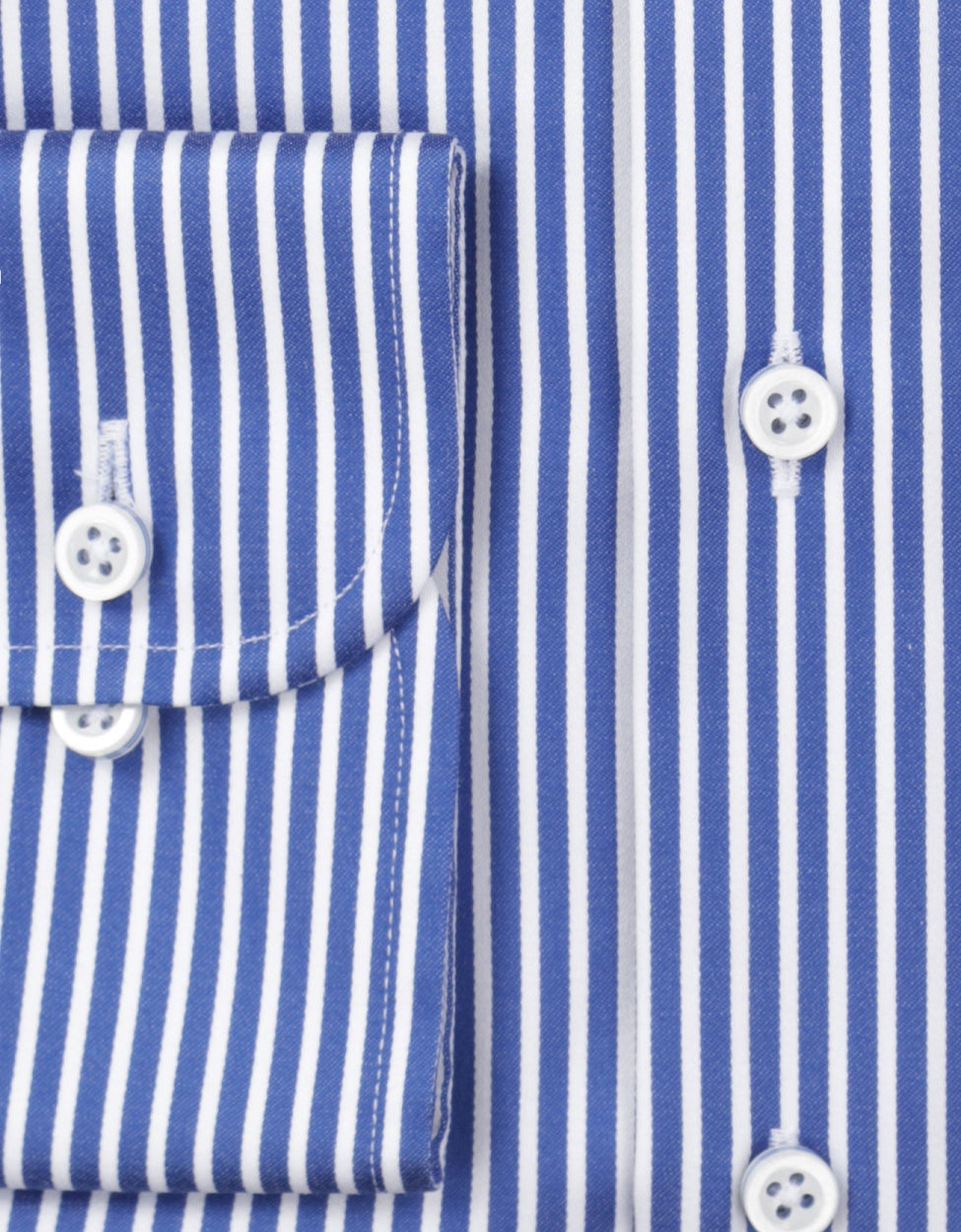 Shirt striped semi spread collar | Blue