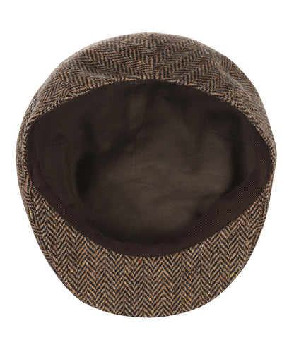 Jockey Tweed Cap | Bruin Herringbone Tweed