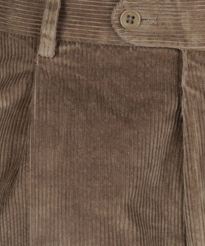 Cordhose mit breitem Rippstrick | Braun
