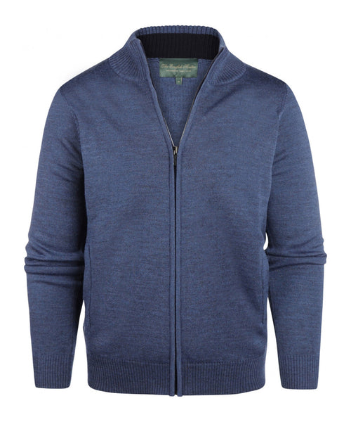 Merino Zip Vest | Blue