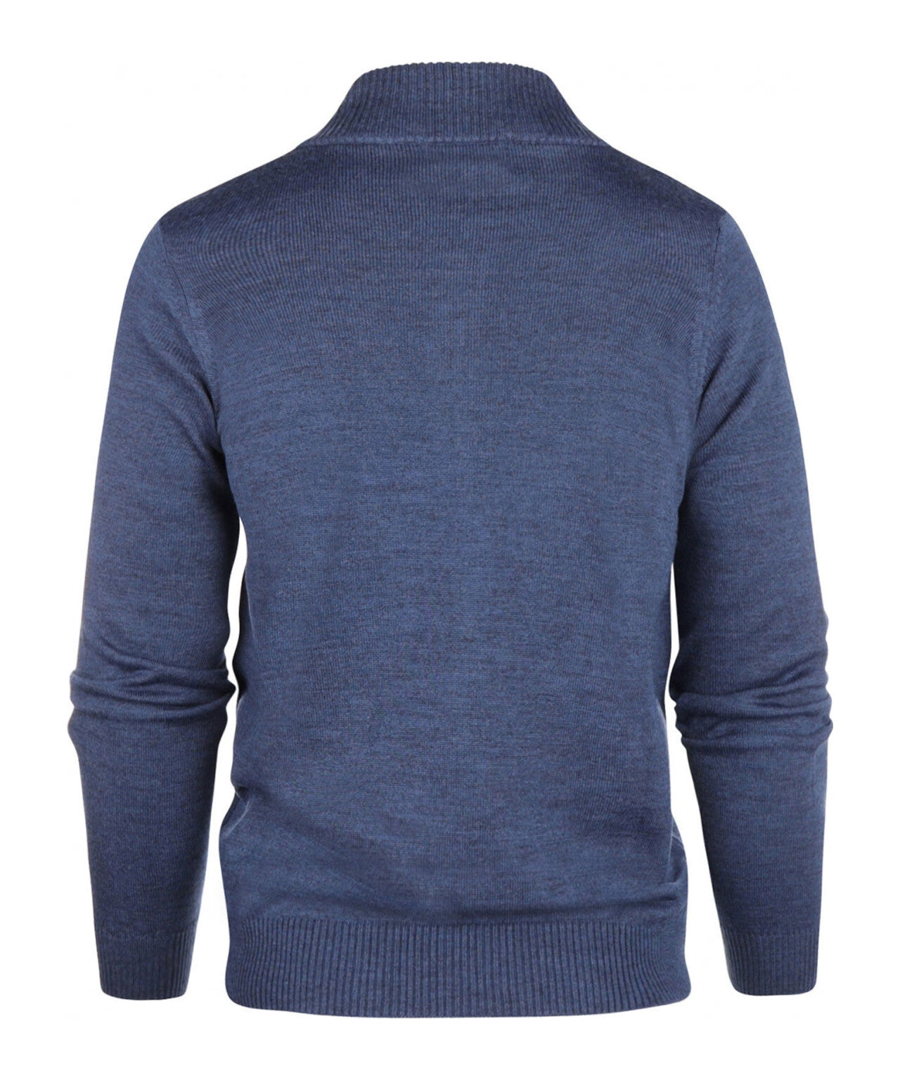 Merino Rits Vest | Blauw Melange