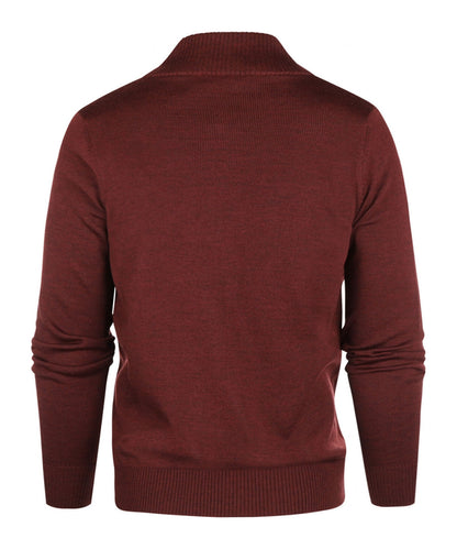 Merino Rits Vest | Rood Melange