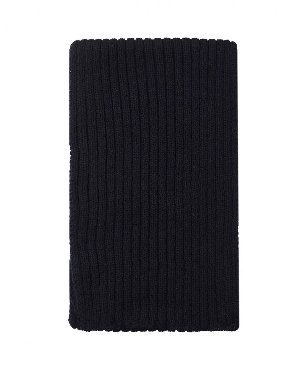 Ribbed merino scarf | Navy Blue