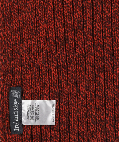 Ribbed merino scarf | Bordeaux Red