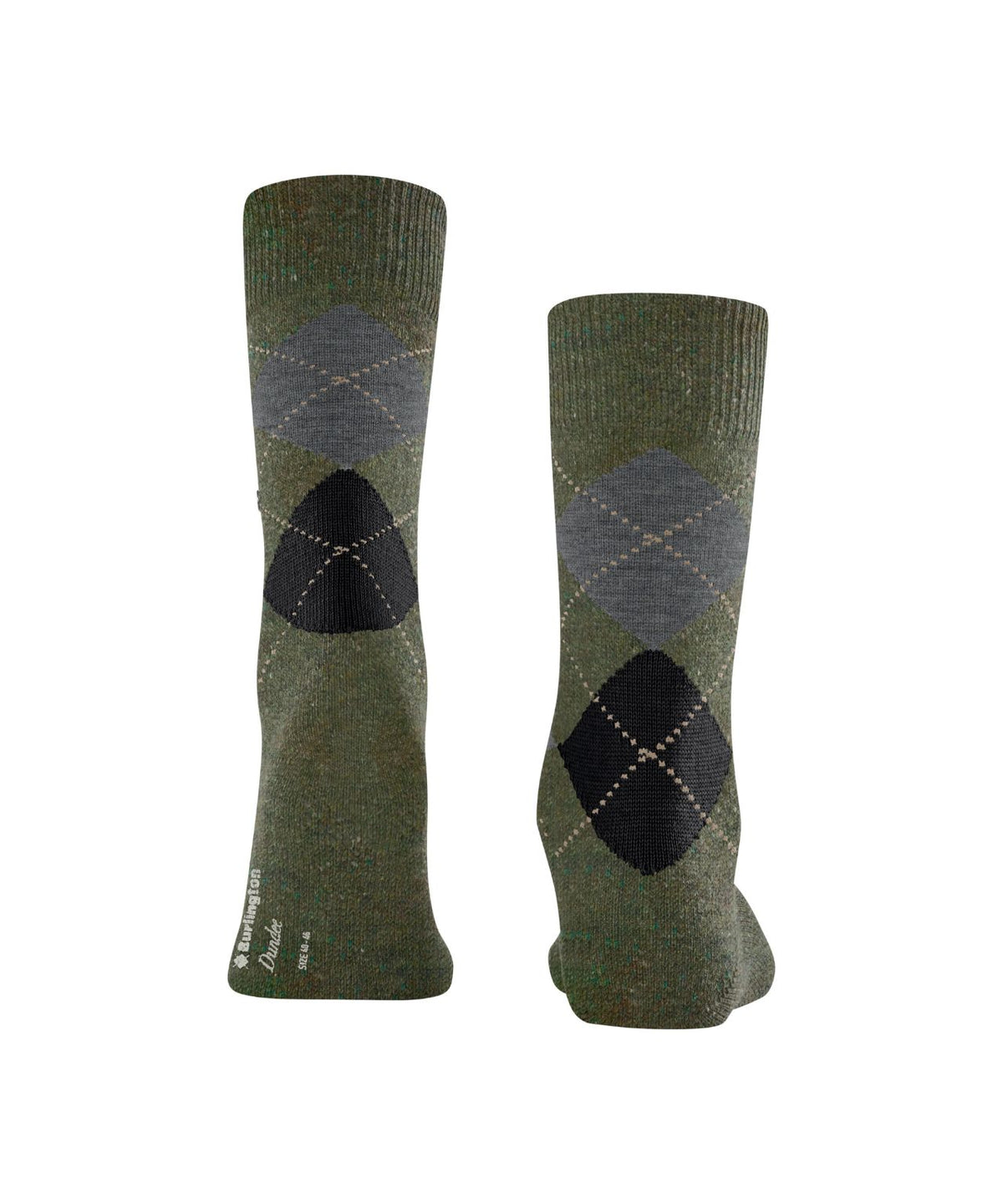 Dundee Sok | Jasper Green Melange Diamond Check