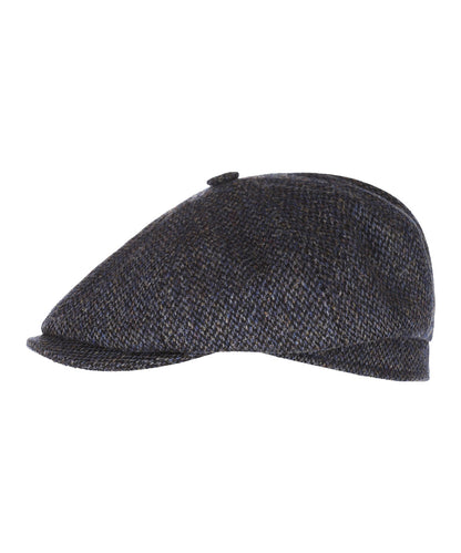 Tweed-Ballonmütze | Marineblau
