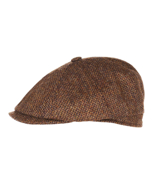 Tweed-Ballonkappe | Braun