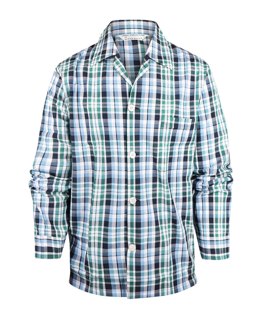 Derek Rose Flanell-Pyjama-Set | Blau