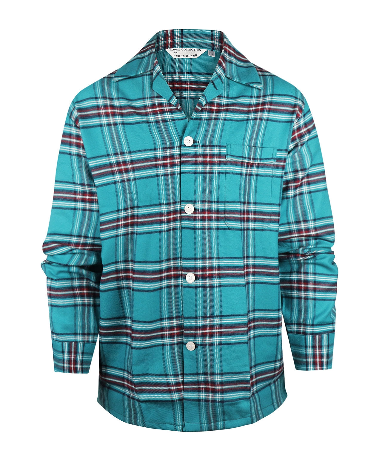 Derek Rose Flannel Pyjama Set | Green