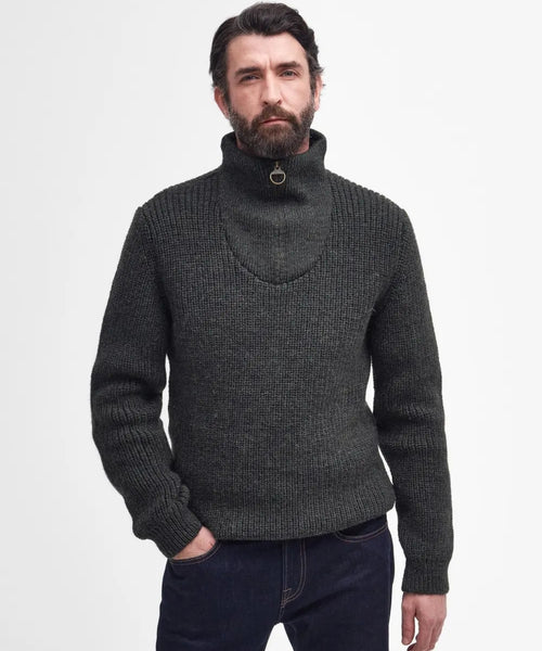 Barbour New Tyne Half Zip Jumper | Green