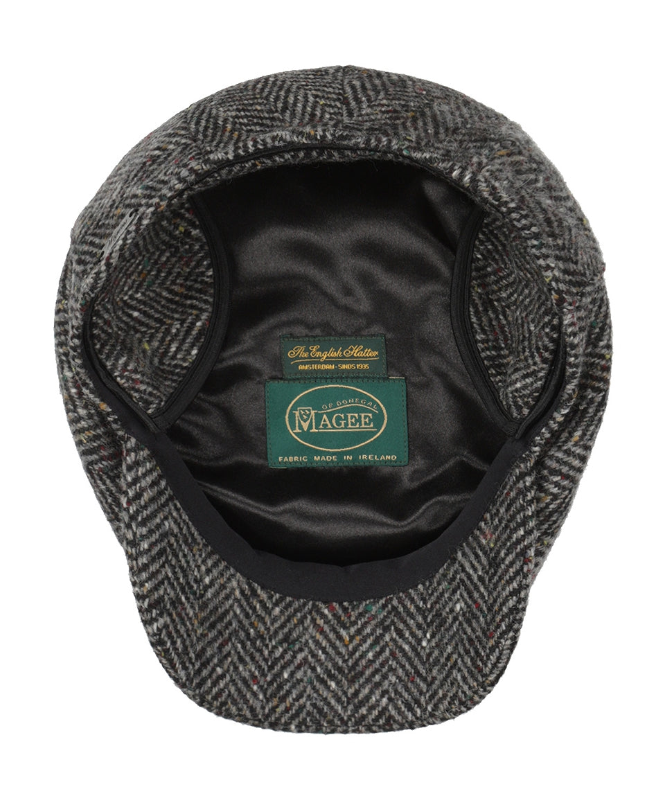 Tweed Cap | Zwart/Grijs herringbone