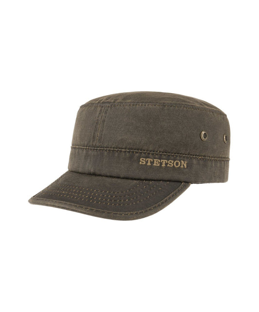 Army Cap Leather Look | Brown