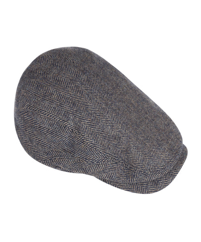 Driver Cap Wool Herringbone | Bruin/Blauw Herringbone