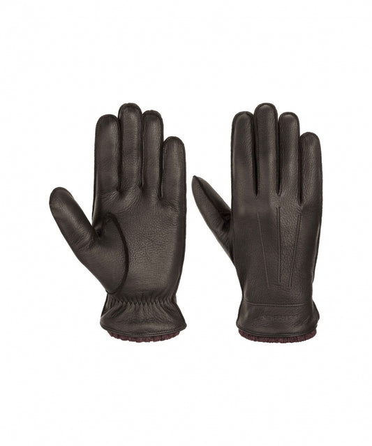 Stetson Handschuhe aus Hirschleder mit Kaschmir | Braun