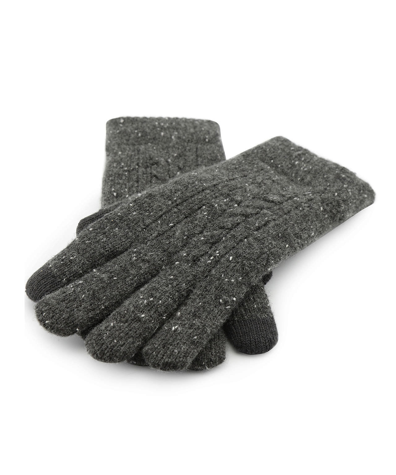 Zopfstrickhandschuh | Anthrazitgrau