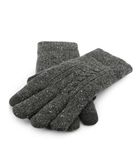 Zopfstrickhandschuh | Anthrazitgrau