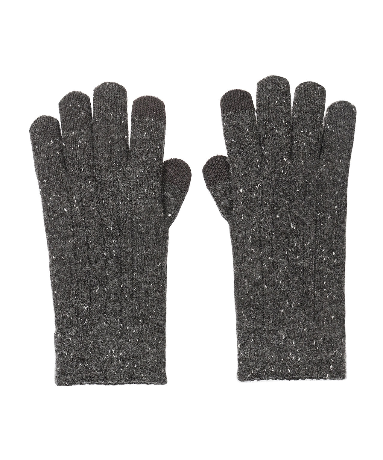 Zopfstrickhandschuh | Anthrazitgrau