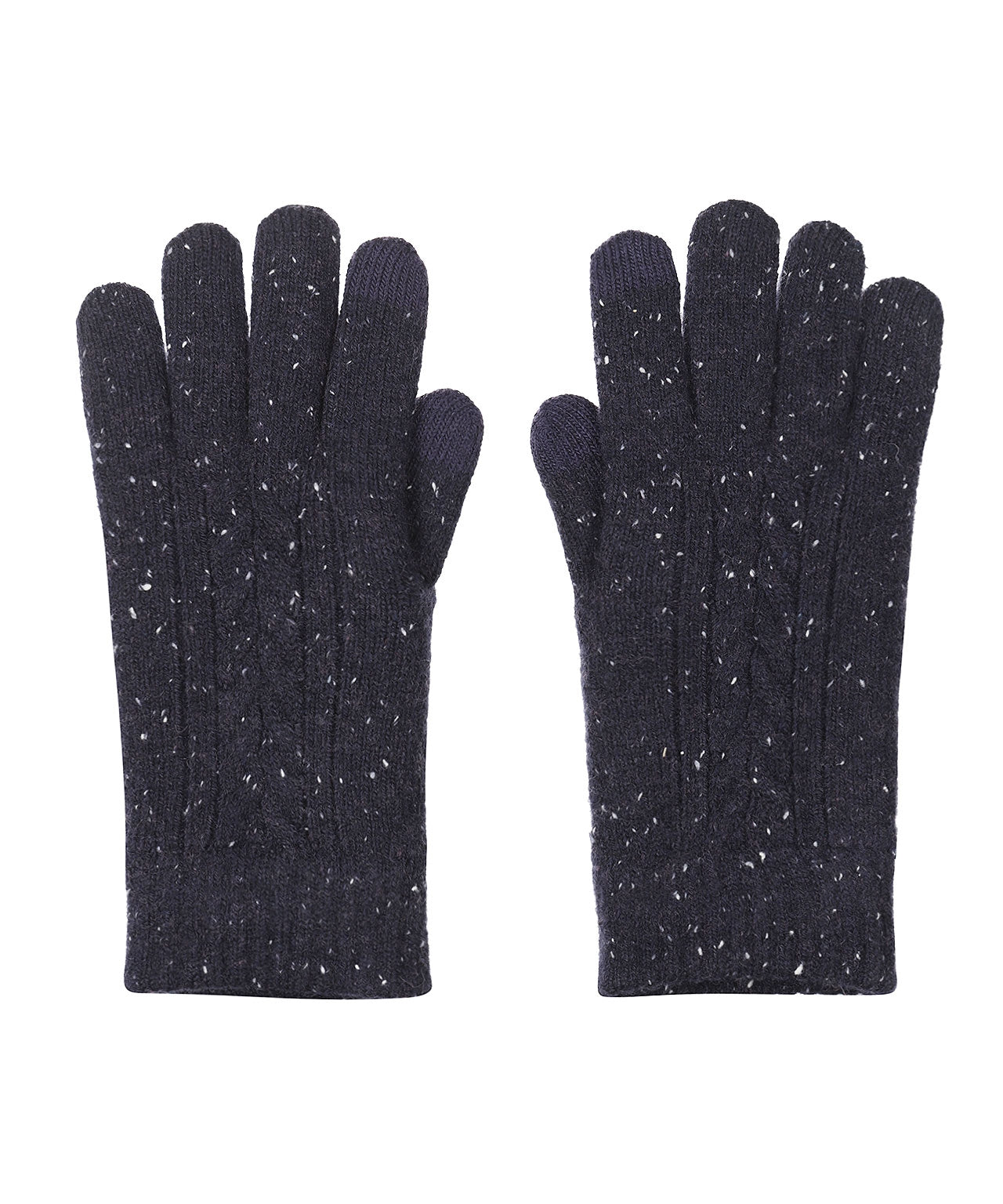 Zopfstrickhandschuh | Marineblau
