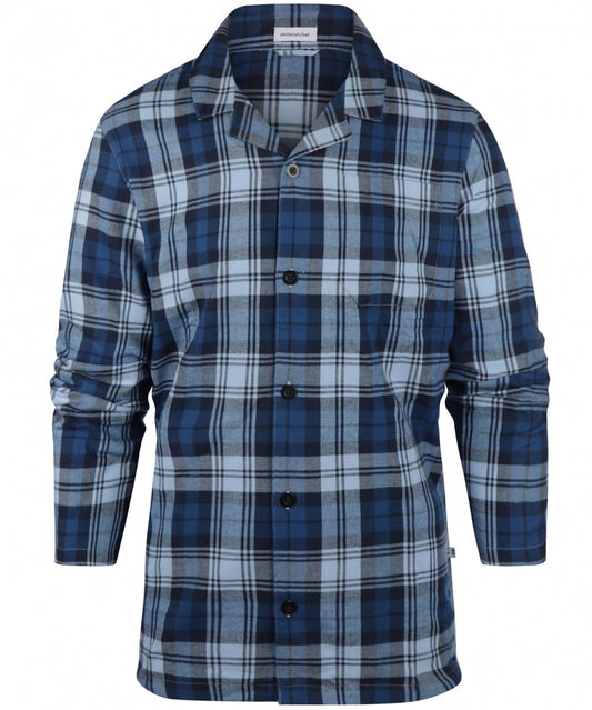 Flanell-Pyjama-Set | Marineblau