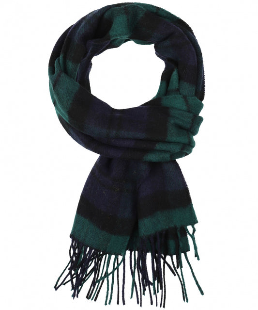 Checked Lambswool Scarf | Blackwatch