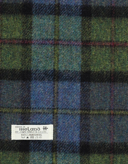Lambswool Scarf | Denim Green Tartan