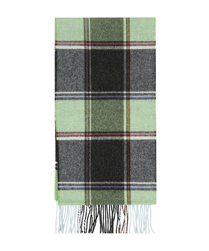 Lambswool Scarf Long | Groen ruit