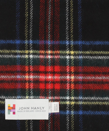 Merino Luxury Wool Scarf | Zwart Rood ruit