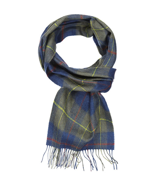 Merino Luxury Wool Scarf | Loden Indigo Plaid