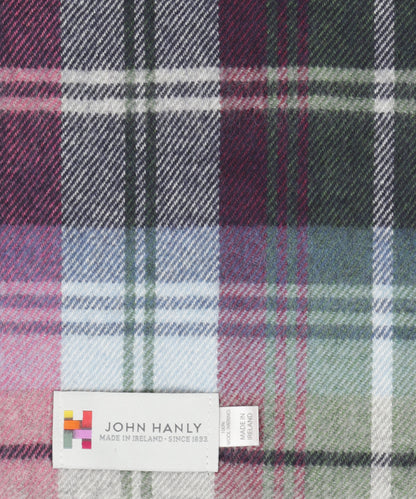 Merino Luxury Wool Scarf | Paars Groen Ecru ruit