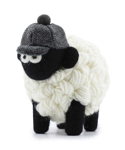 Knitted Sheep with Hat | Grijs
