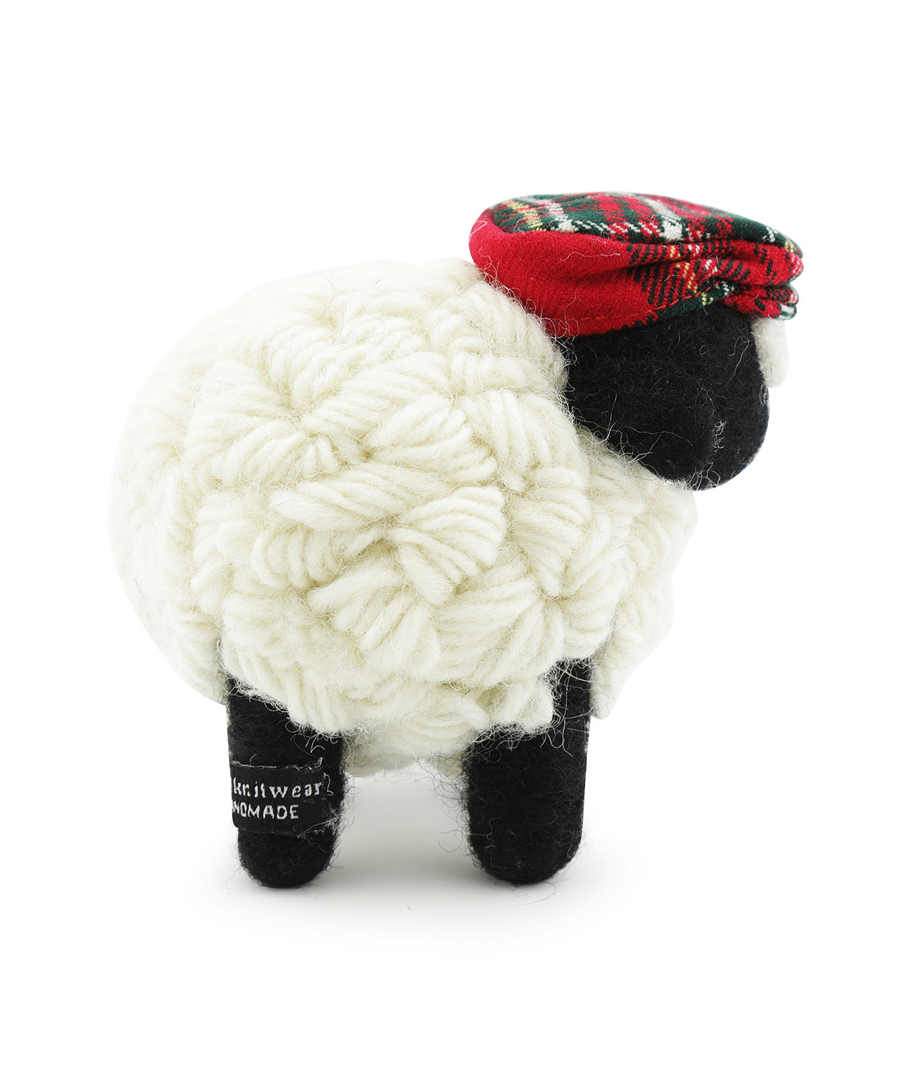 Knitted Sheep with Hat | Rood Tartan