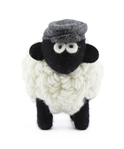 Knitted Sheep with Hat | Grijs