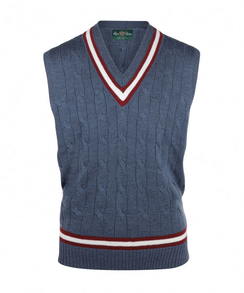 Cricket Slipover Merino Wool | Denim Blue