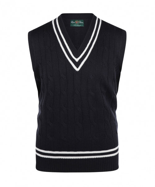 Cricket Slipover Merino Wool | Navy Blue