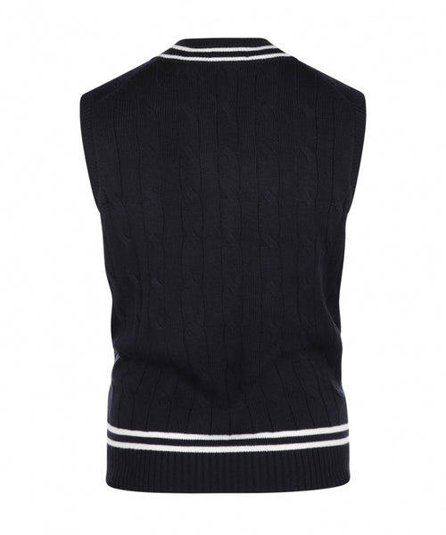 Cricket Slipover Merino Wool | Navy Blue