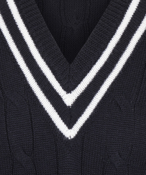 Cricket Slipover Merino Wool | Navy Blue