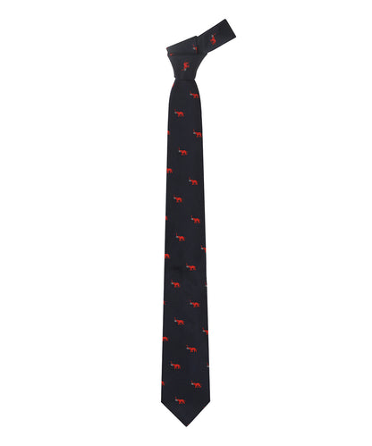 Zijden Stropdas | Navy Olifant Rood