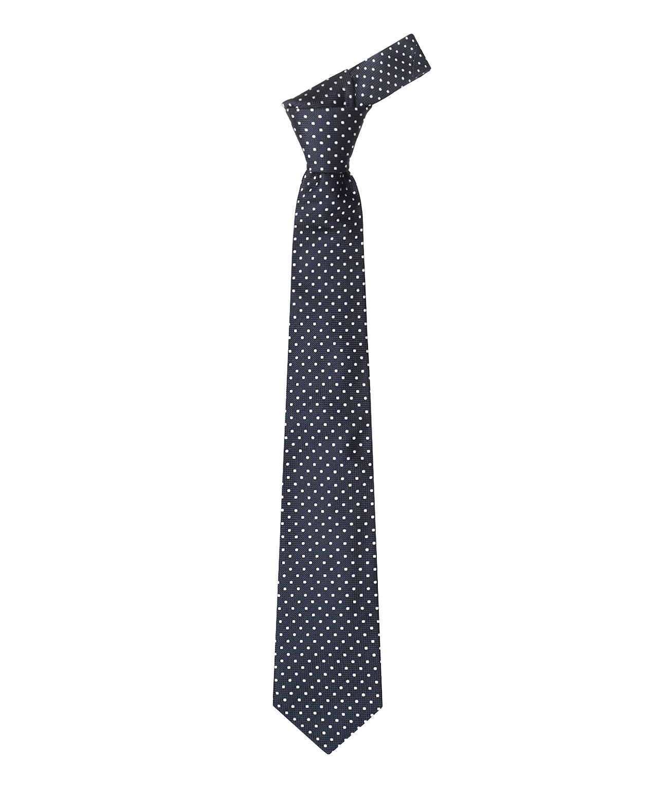 Zijden Stropdas | Navy Stip Wit