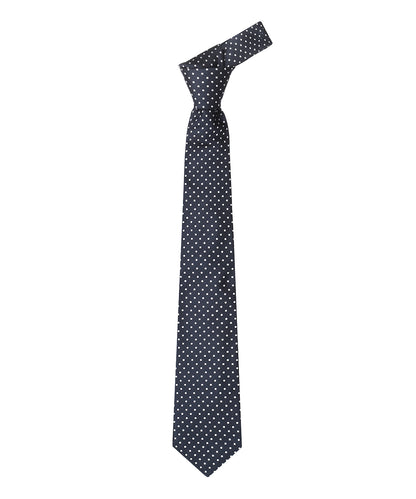 Zijden Stropdas | Navy Stip Wit