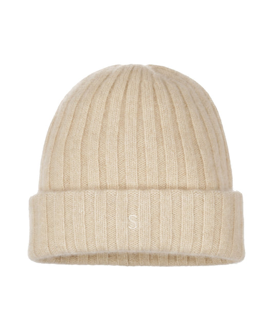 Mütze aus ungefärbtem Kaschmir | Beige
